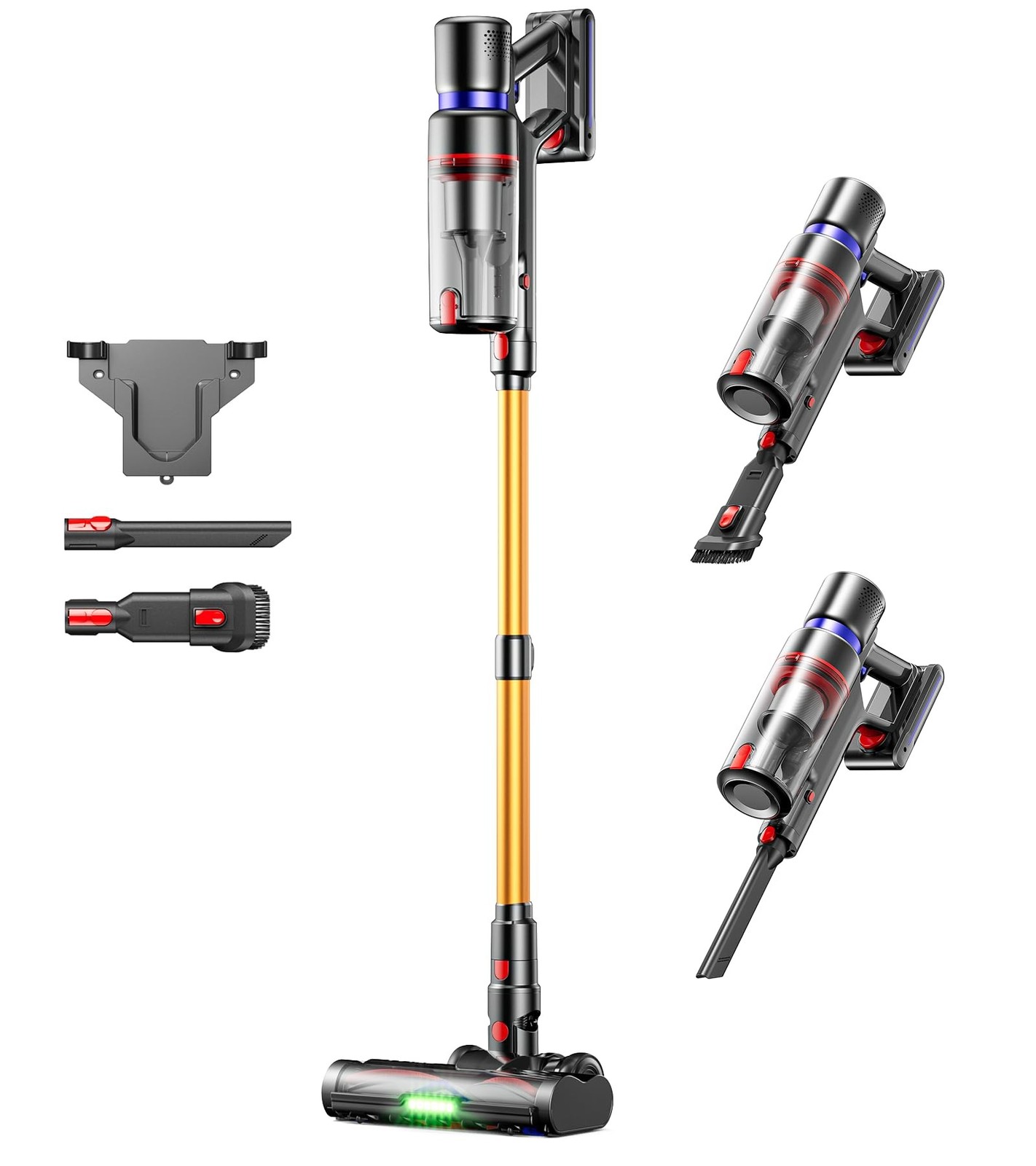 Cordless Vacuum Cleaner,600W 50KPA 70Mins Runtime for Home, Self-Standing Sti...
