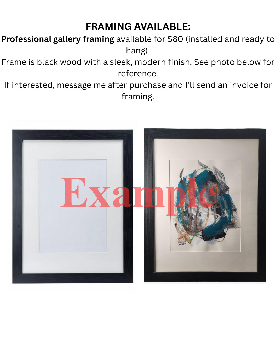 Aleph Original Art 14x11 Abstract Expressionist Original Painting Gallery Paper