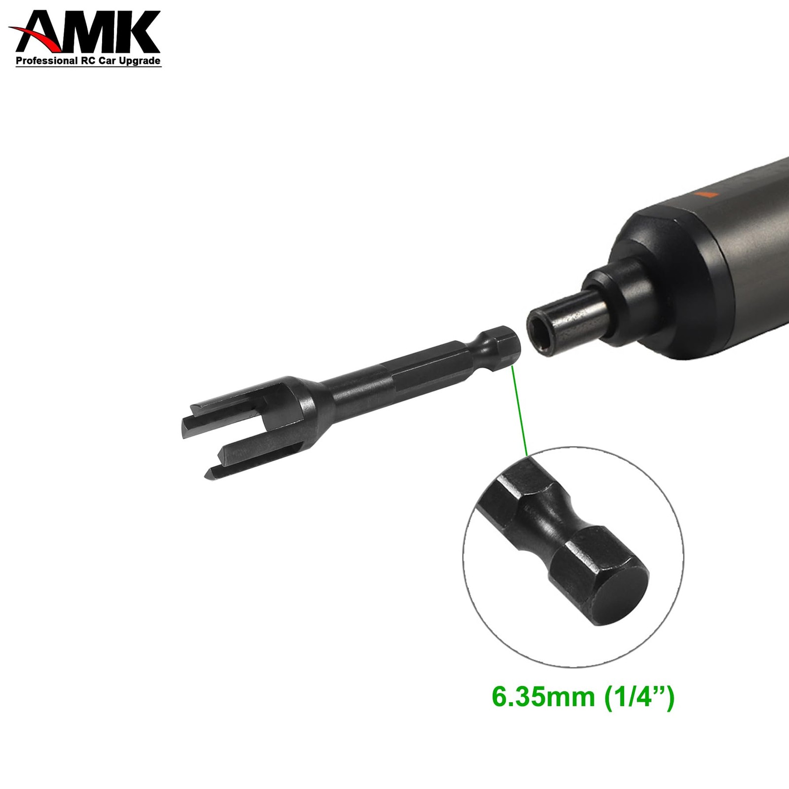 AMK RC Tool Kit 6.35mm Hex Bit Linkages Link Rod Ends Installing Silver