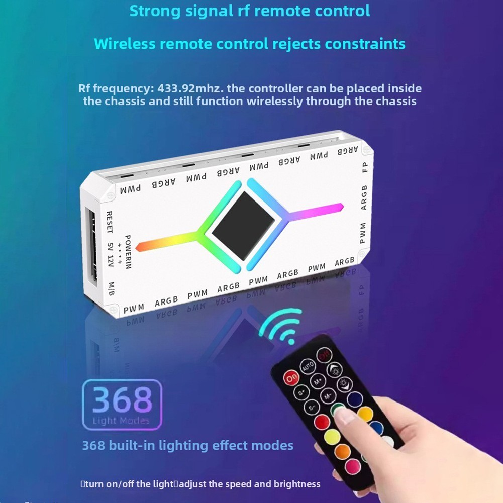 ARGB Controller Automatic Fan Adjustment 9 Independent ARGB Ports