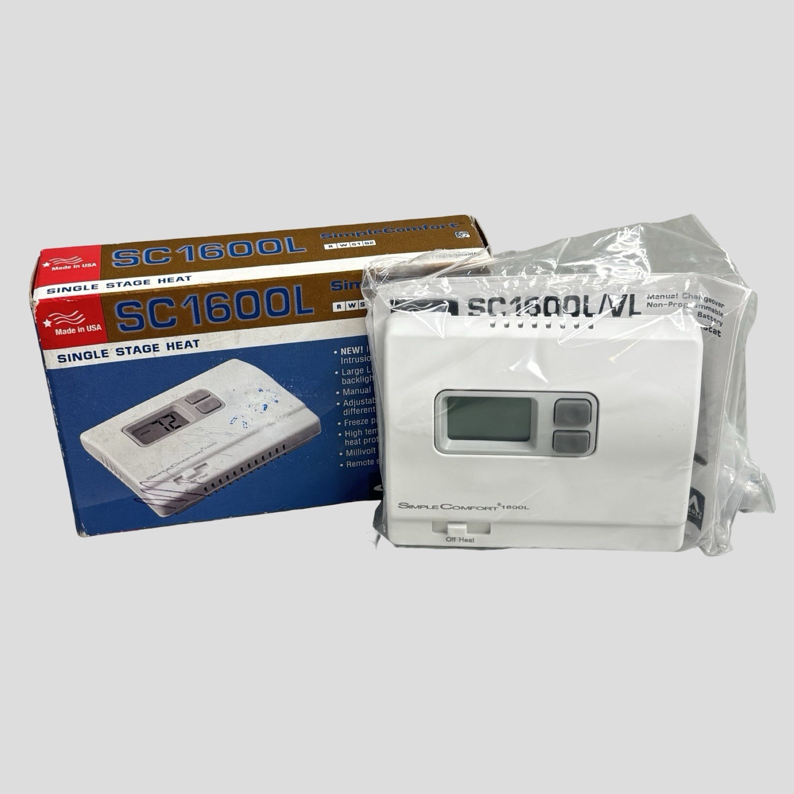 ICM Controls SC1600L Heat Only Non-Programmable Thermostat 1 Stage Battery New