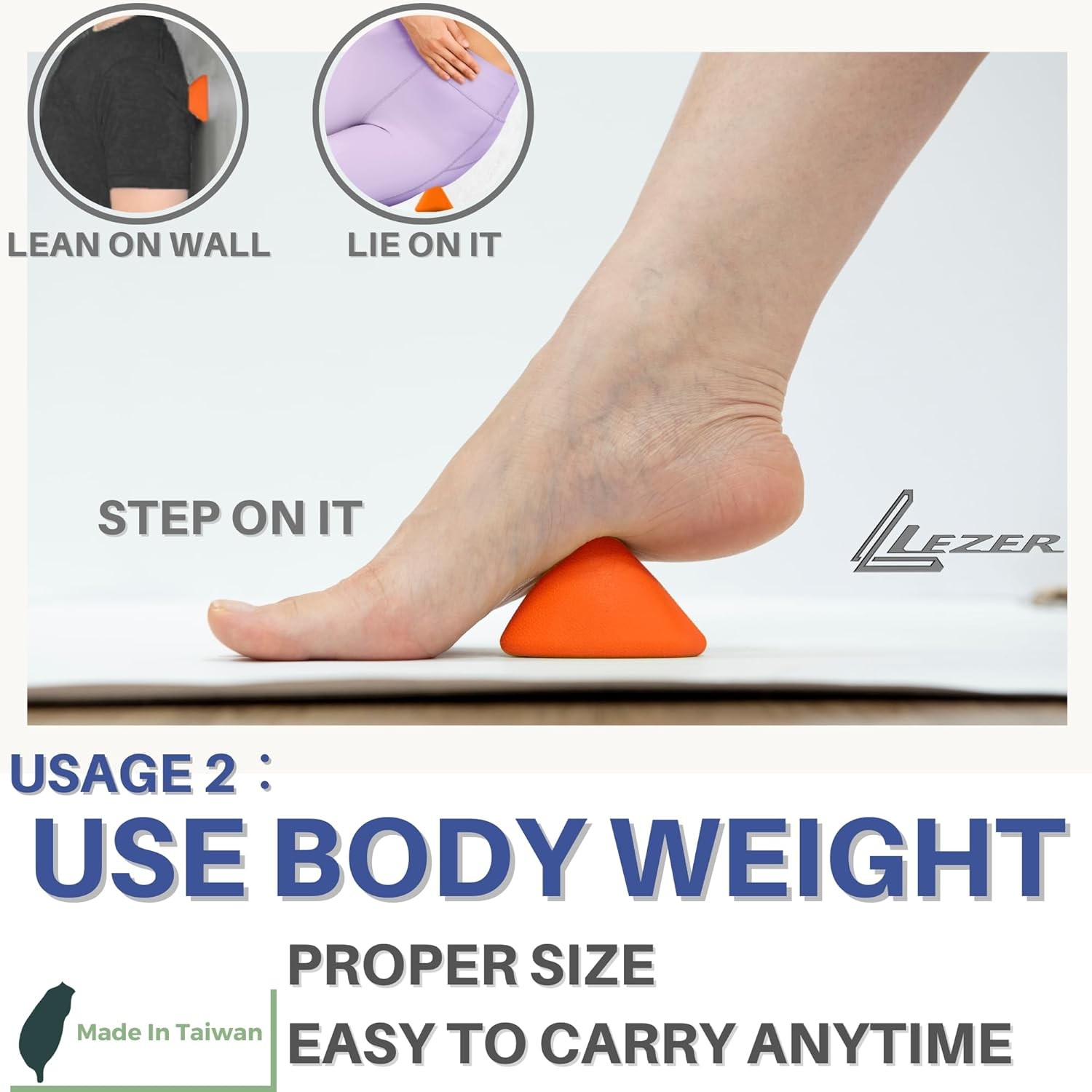 LEZER Trigger Massage Point, Manual Point - Orange