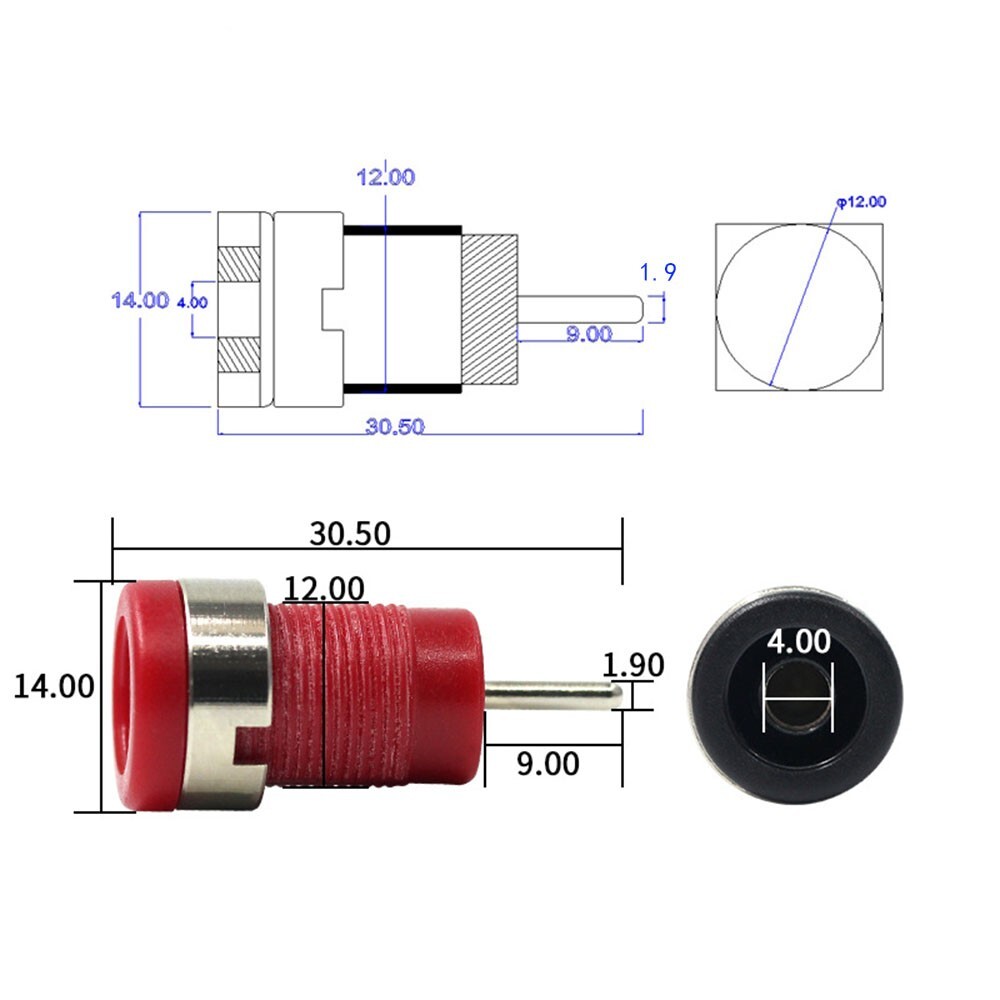 10PCS Safety sheath 4MM Binding Post Multimeter Oscilloscope 4mm Banana Socket