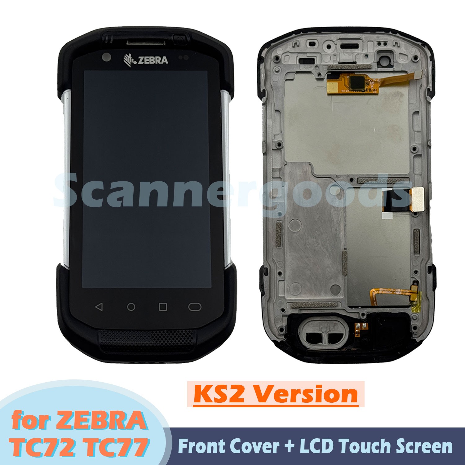 New Front cover + LCD Digitizer w/ Touch display for TC72 TC77, KS2 Version