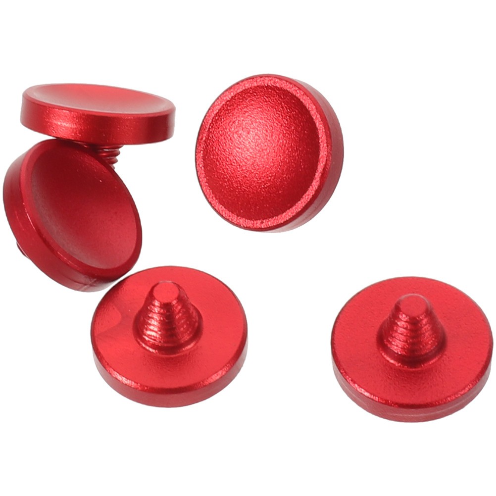 5Pcs Reusable Aluminum Camera Shutter Release Button Red Soft Release for Dslr