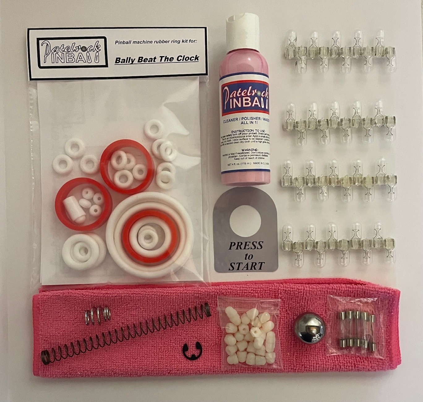 1985 Bally / Midway Beat the Clock Pinball Machine Maintenance Tune Up Kit
