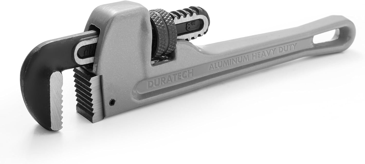 Lightweight 8-Inch Aluminum Pipe Wrench - Perfect for Home Repairs & Plumbing