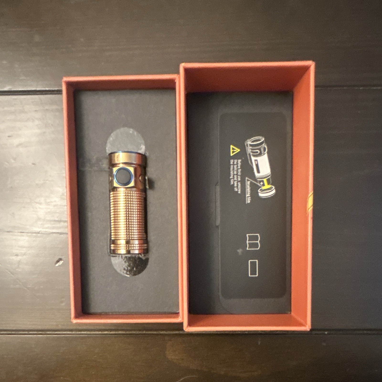 Olight S Mini Baton Cu Copper Flashlight - Rose Gold - Limited Edition