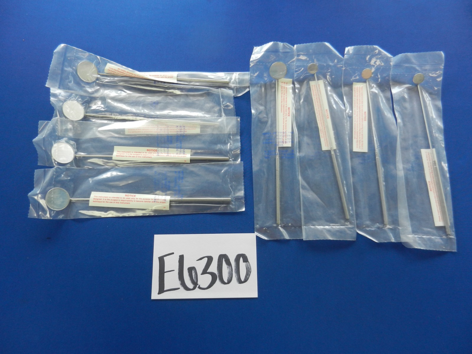 E6300 ***NEW*** Storz N7700 Lot of 8 Laryngeal Mirrors Sizes 0,2,4,6