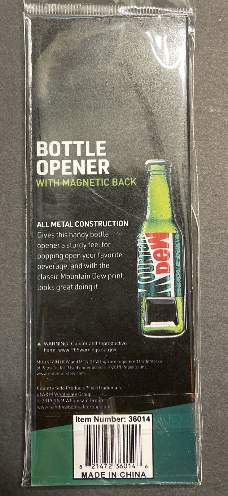 Mountain Dew Logo Refrigerator Locker Bottle Opener Magnet