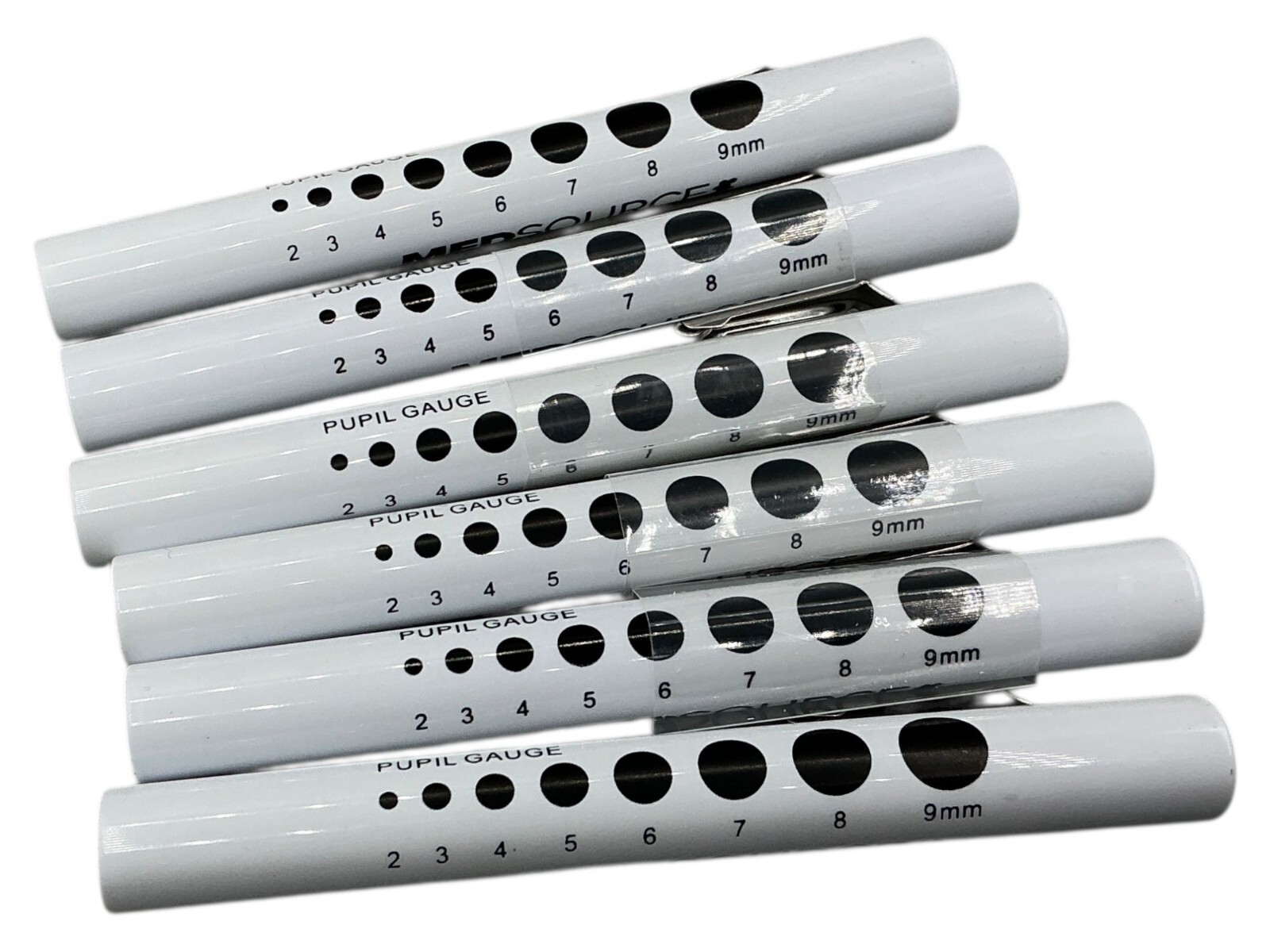 6-Pack Medsource White Pupil Gauge Penlights With Clip For Medical Professionals