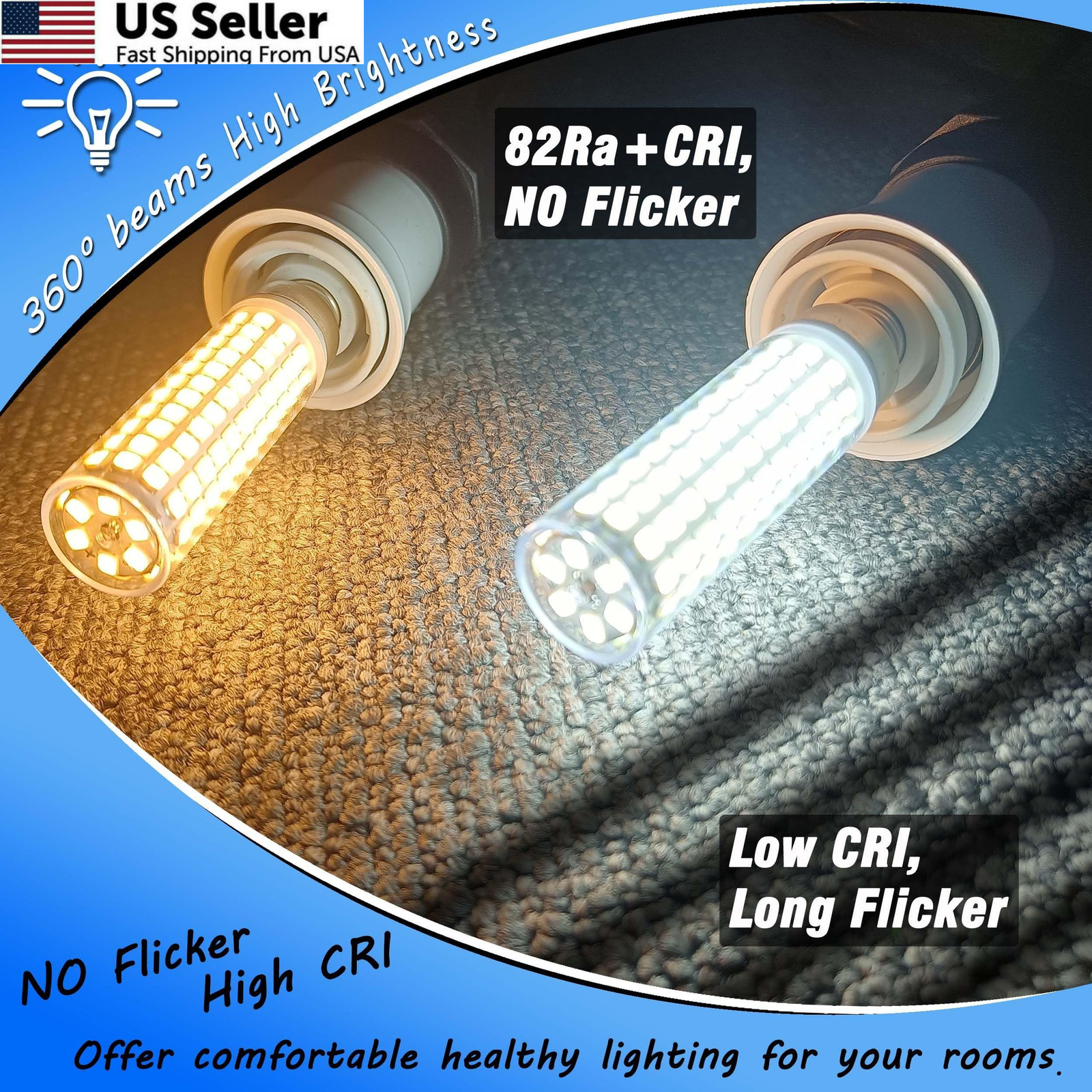 Heifymi E17 LED Light Bulb 10 Watt Equivalent 100W E17, 6000k Daylight White