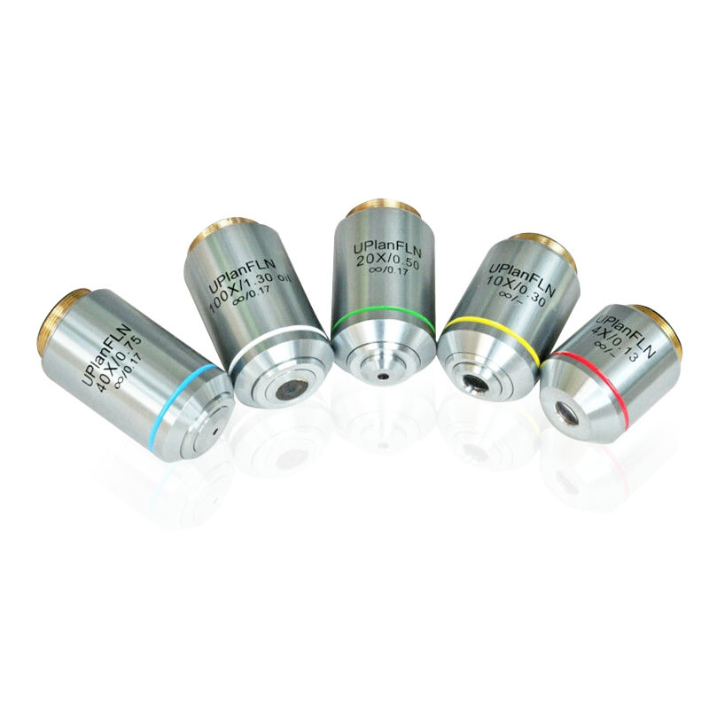 Biological Microscope Semi-apochromatic Infinity Plan Fluorescent Objective Lens