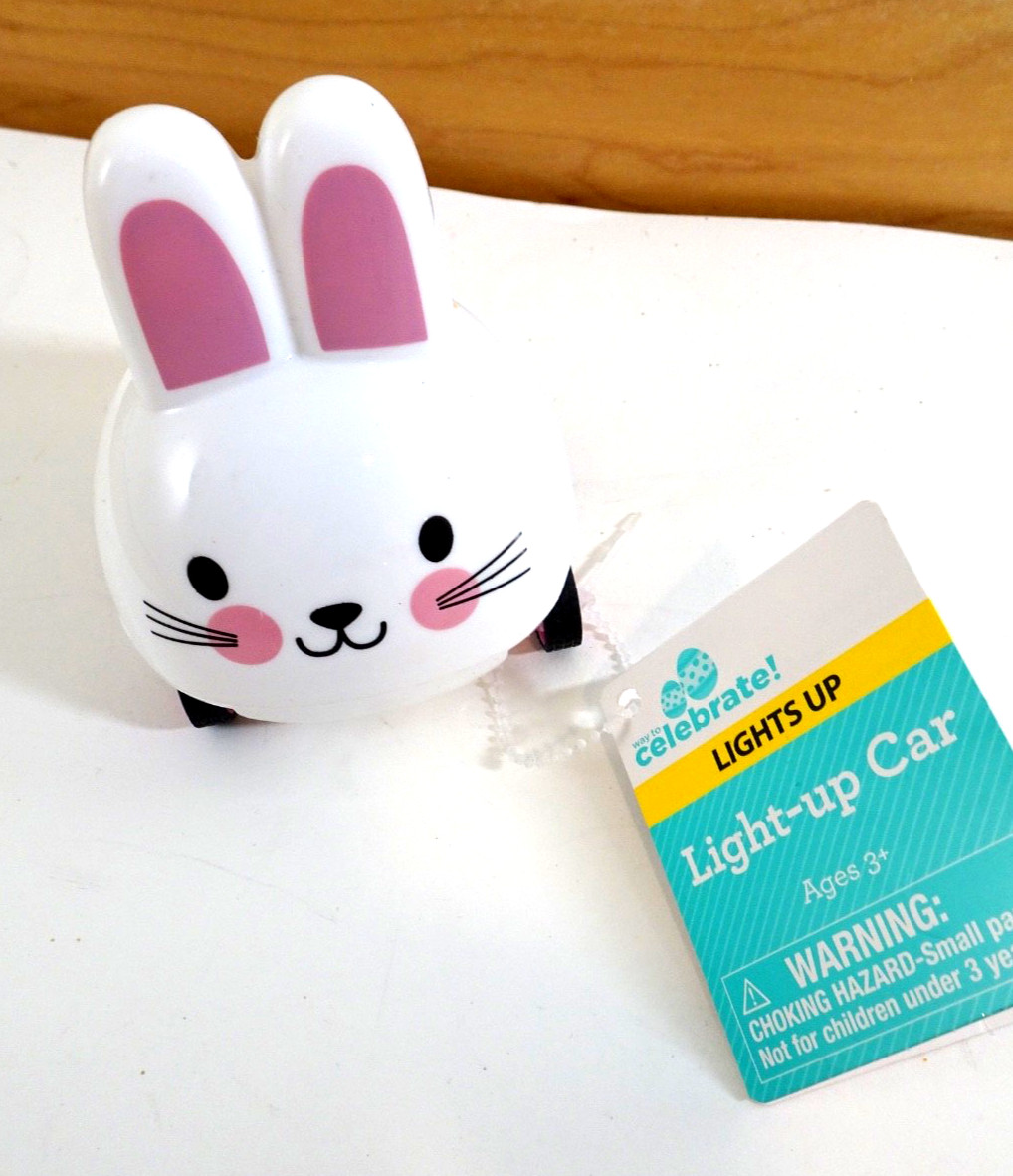 Bunny Rabbit on Wheels NIGHTLIGHT Toy Light-Up Car Baby Toddler