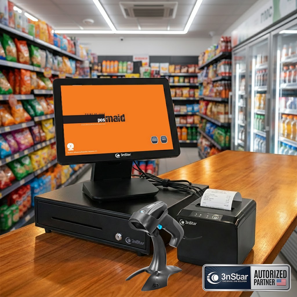 Maid Retail with 3nStar Point of Sale All-In-One P4 N97, 8GB RAM, 240GB SSD W11