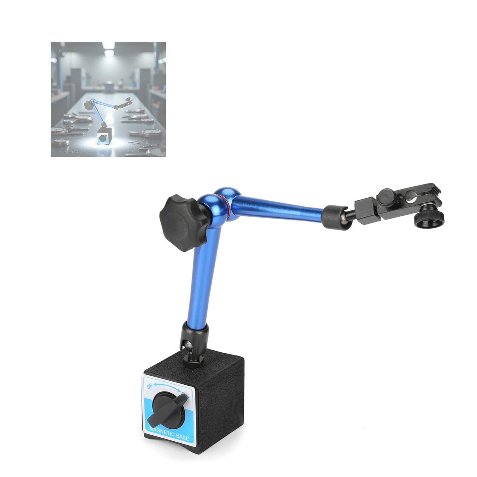 Magnetic Base Holder, Universal Dial Indicator Holder 40kg 5.5*5*6cm, Blue