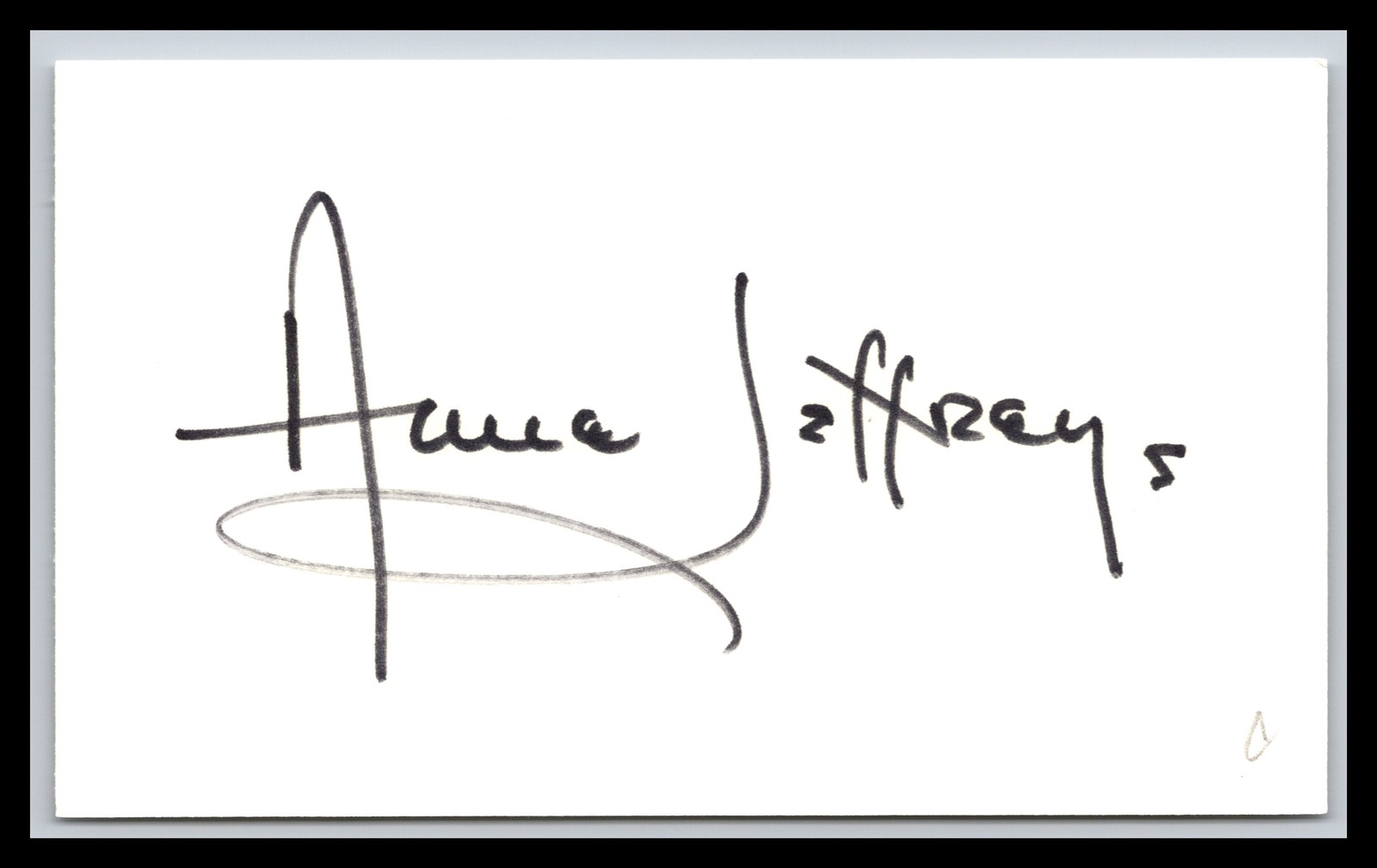 Anne Jeffreys - Actress - 3x5 Card - Signed / Autograph (c)