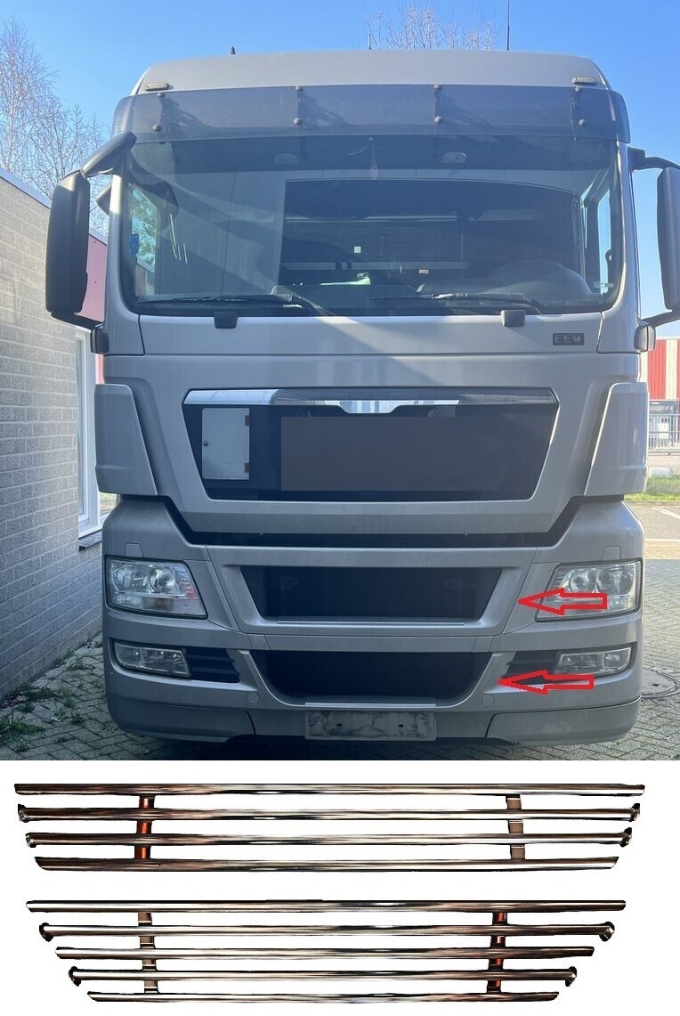 Stainless Steel 304 Front Grill Rollbar Lattice Bar for MAN TGS/TGX trucks