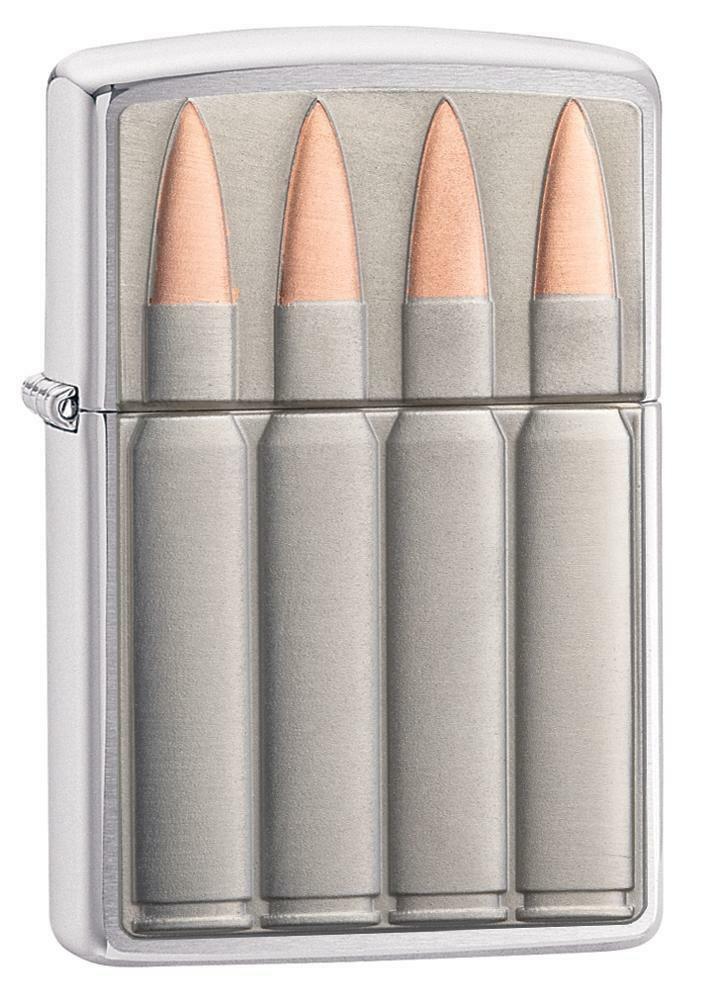 Zippo Windproof Copper Ammunition Emblem Lighter, Bullets, 29821, New In Box