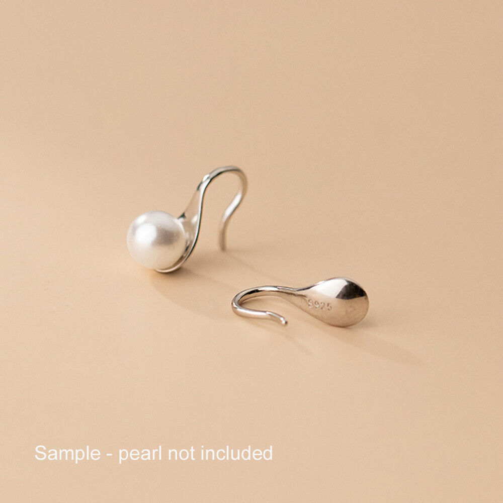 925 Sterling Silver French Hook Earwires w/ Pin Peg Earring Findings A4143
