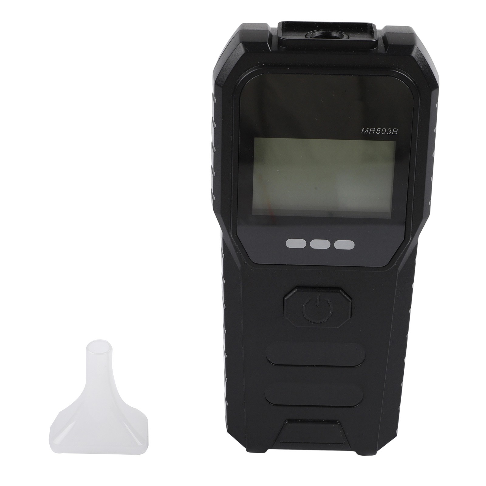 Compact Black Breathalyzer with LED Display and Bilingual Voice Support