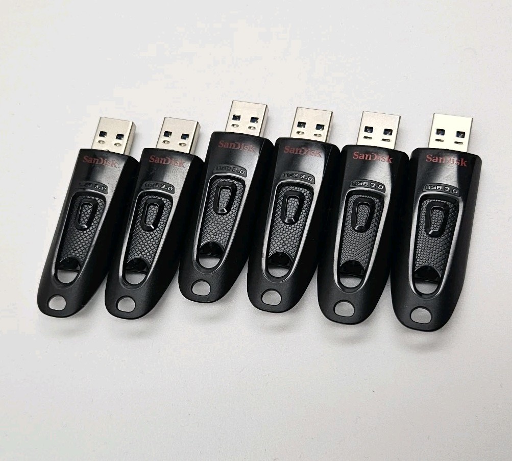 6x16GB SanDisk Ultra SDCZ48-016G Flash Drive Thumb Drive Memory Stick USB 3.0