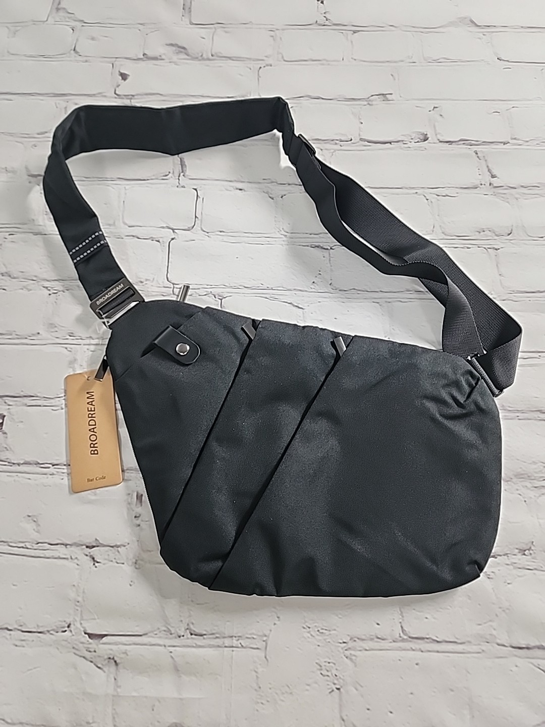 NEW - Unisex Broadream Canvas Personal Flex CrossBody Bag Travel Bag Black