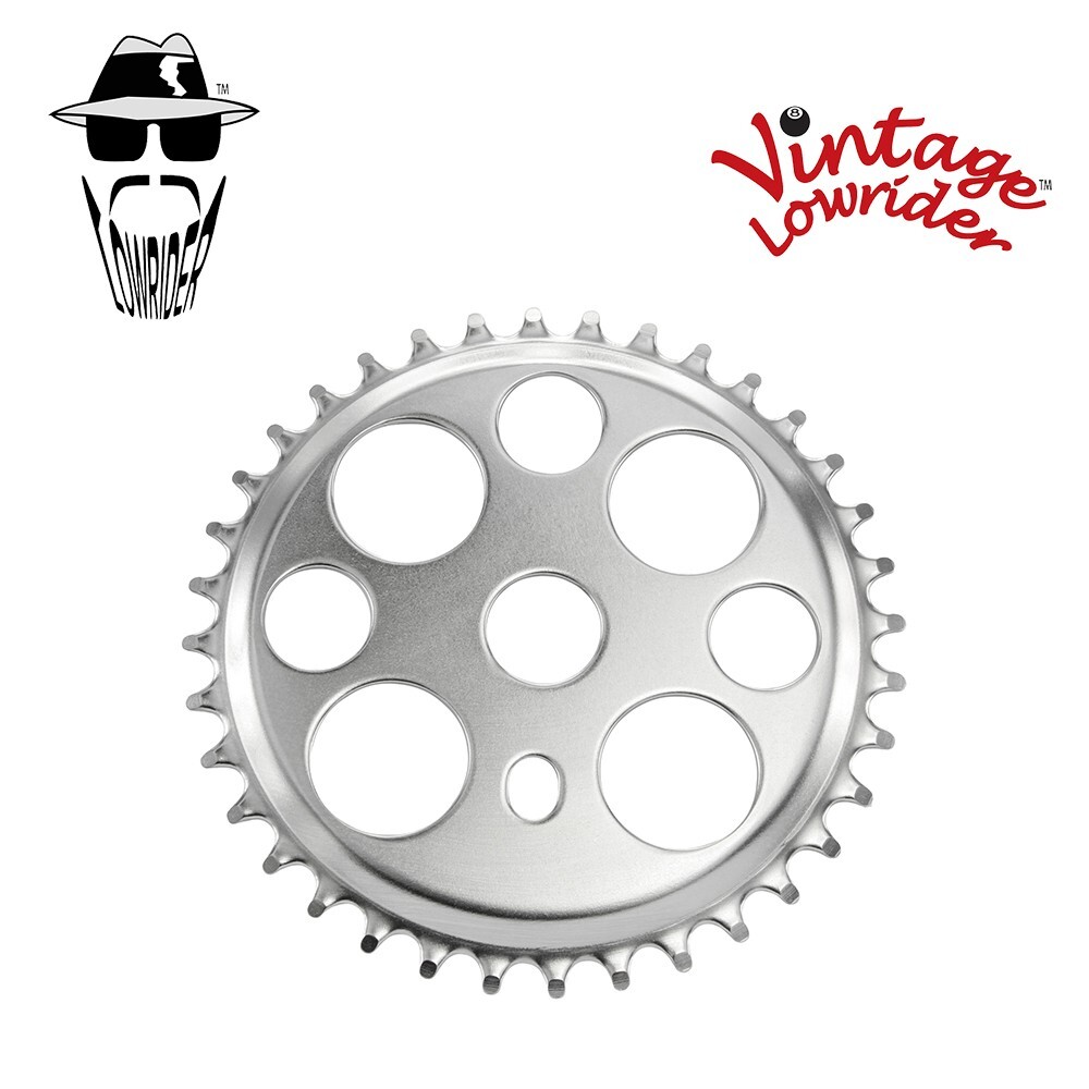 Original Lowrider Lucky 7 Steel Sprocket 1/2 X 1/8 36t Chrome Lowrider Bike