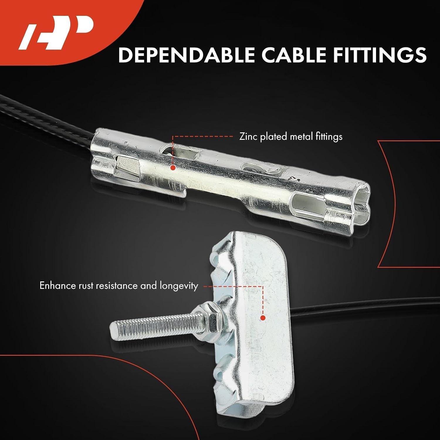 A-Premium Intermediate Side Parking Brake Cable Assembly Compatible with Chevrol
