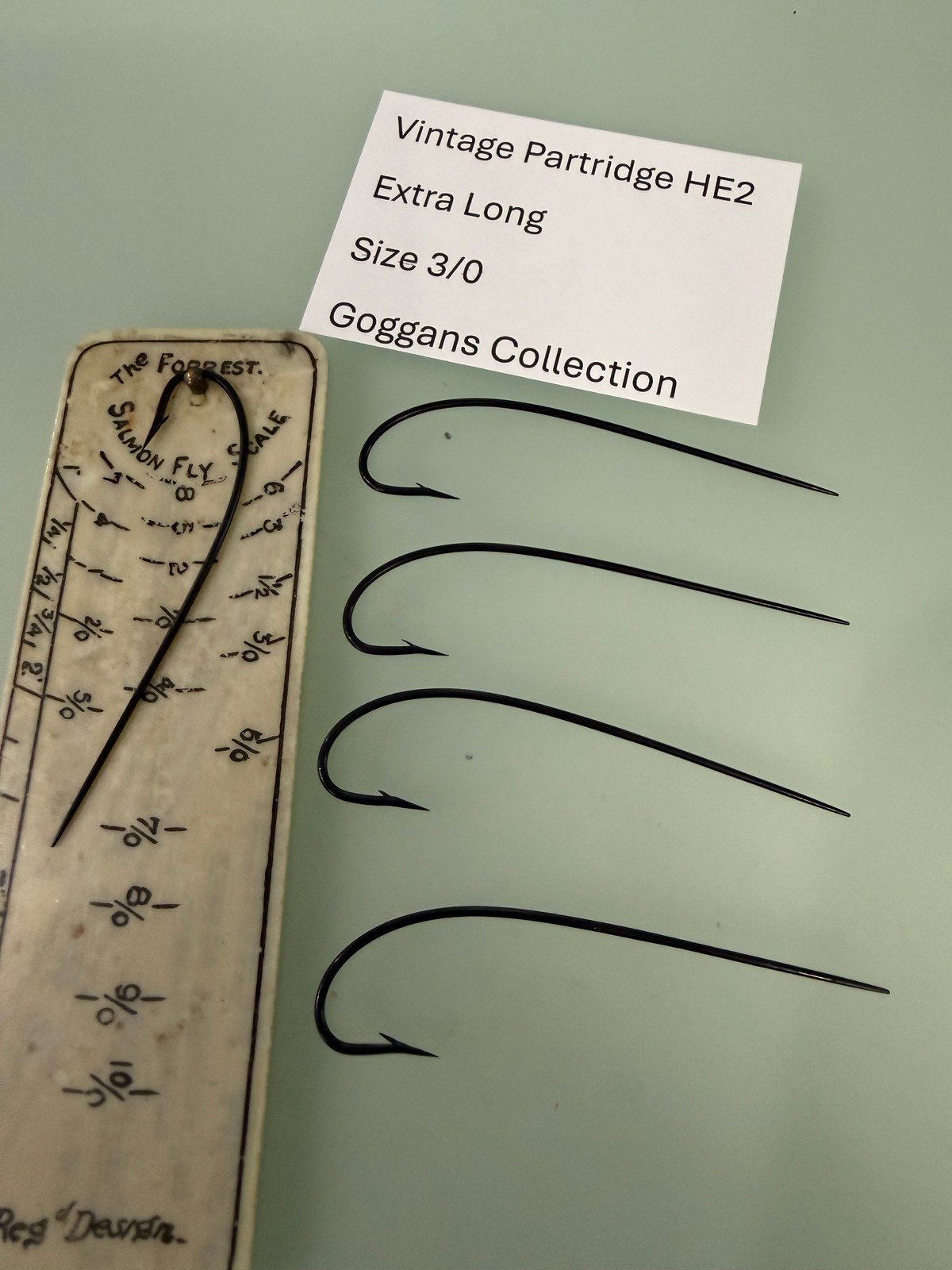 Vintage Partridge Redditch HE2 Extra Long SalmonHooks