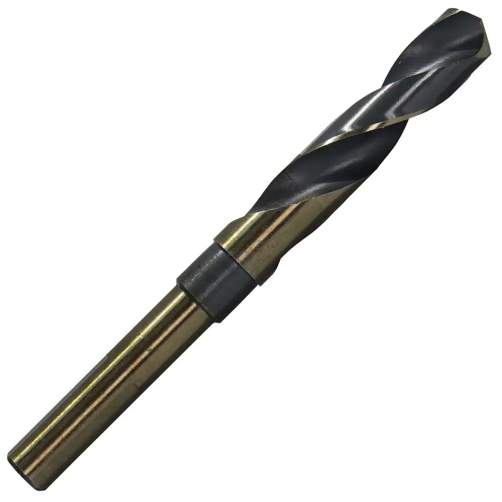 Twist Drill Bit 19/32 in. High Speed Steel Black And Gold Reduced 1/2 in. Shank