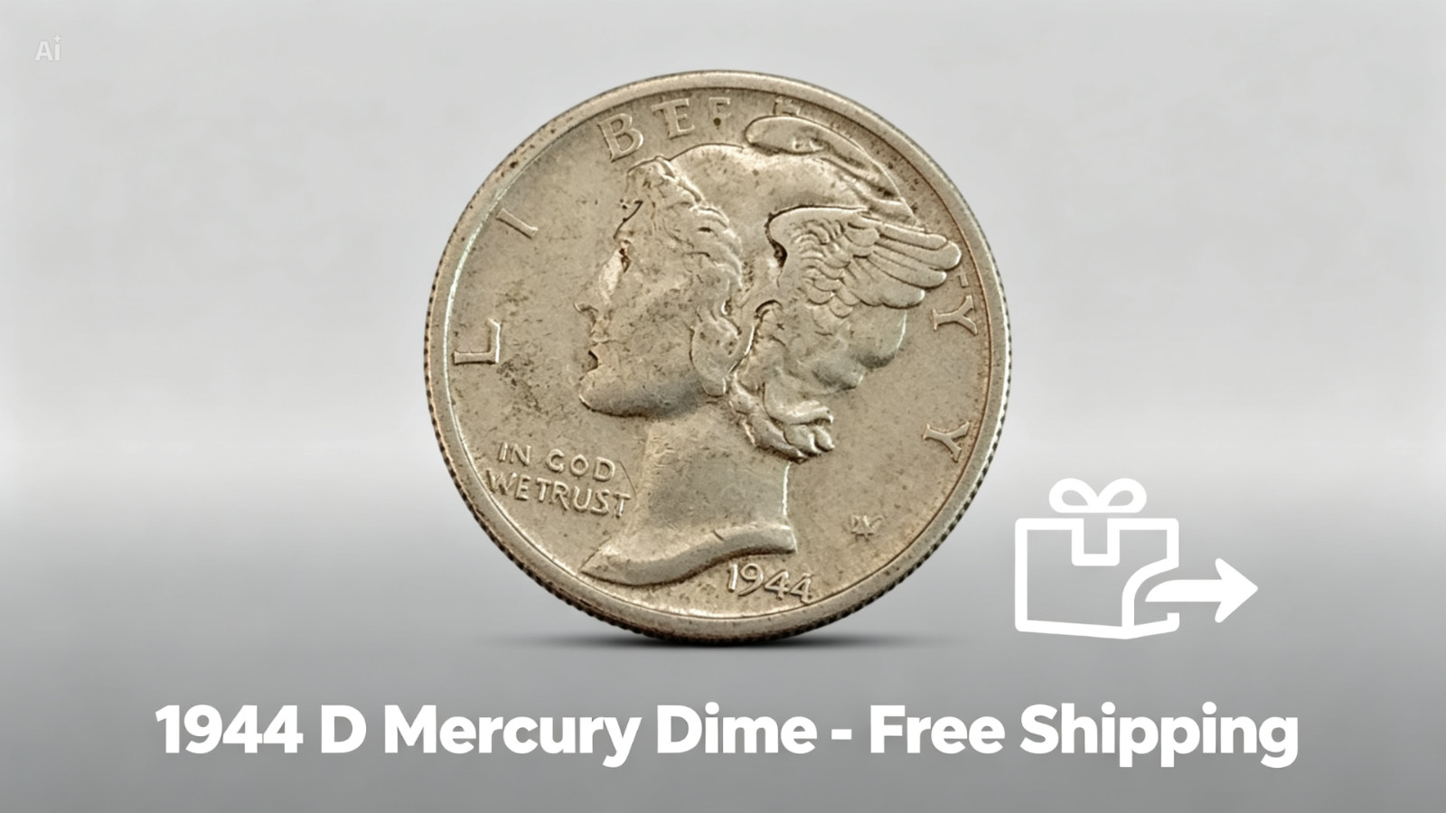 1944-D 10C Mercury Dime-Silver