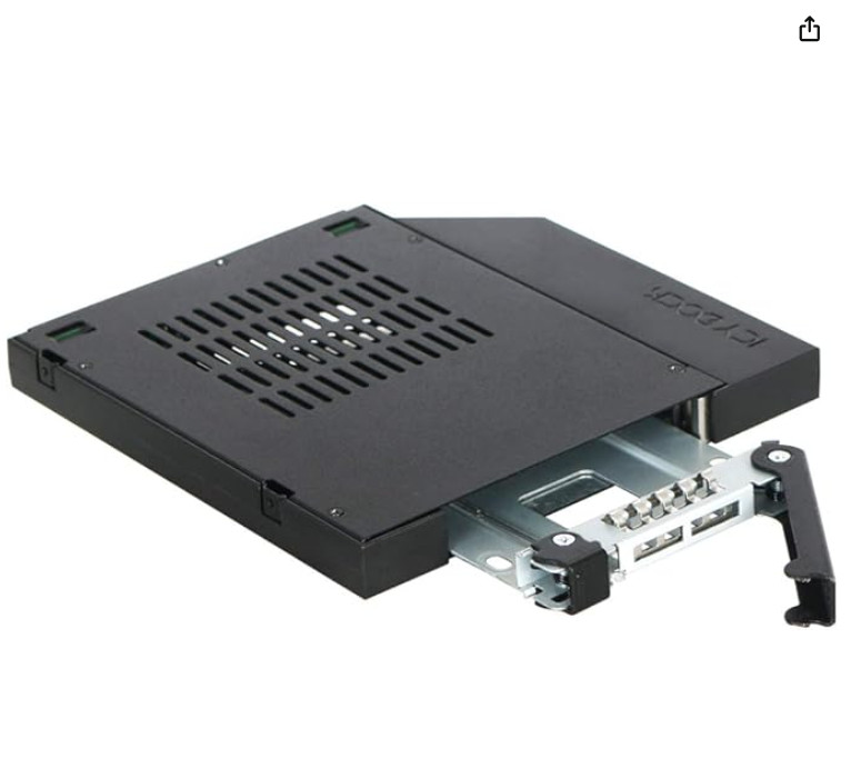 ICY DOCK 2.5" SSD / HDD Hot-Swap SATA Mobile Rack for 12.7mm Slim CD/DVD-ROM Opt
