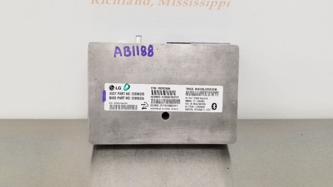 12 GMC SIERRA 3500 COMMUNICATION ONSTAR MODULE 22898335