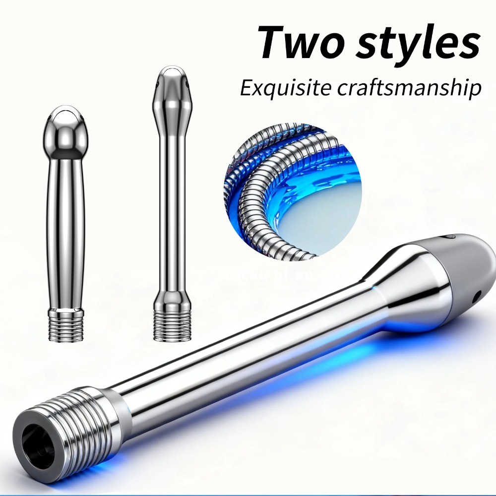 Metal Shower Douche Irrigator Cleaner 5-Hole Water Flow Vaginal Cleansing Enema