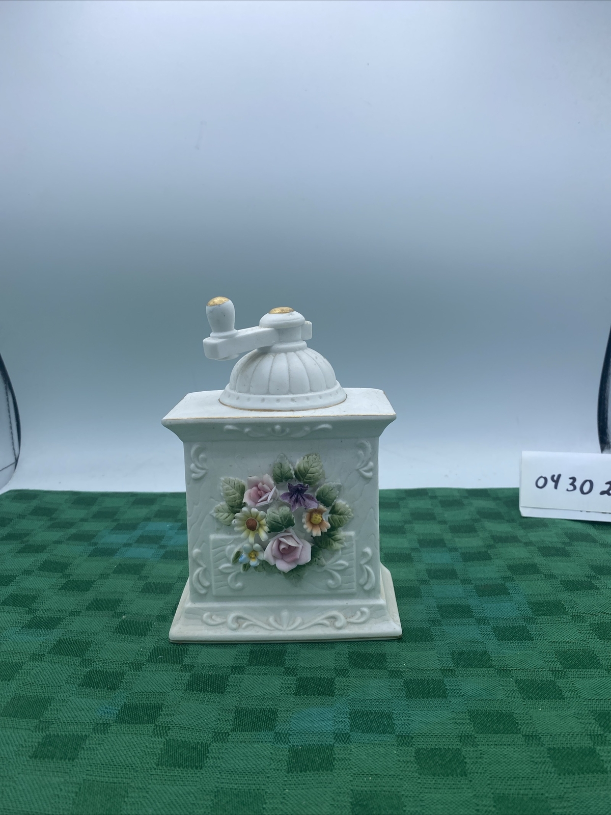 1950-1960 Left on China Bisque Porcelain Wall Figurine—Old Grinder-READ