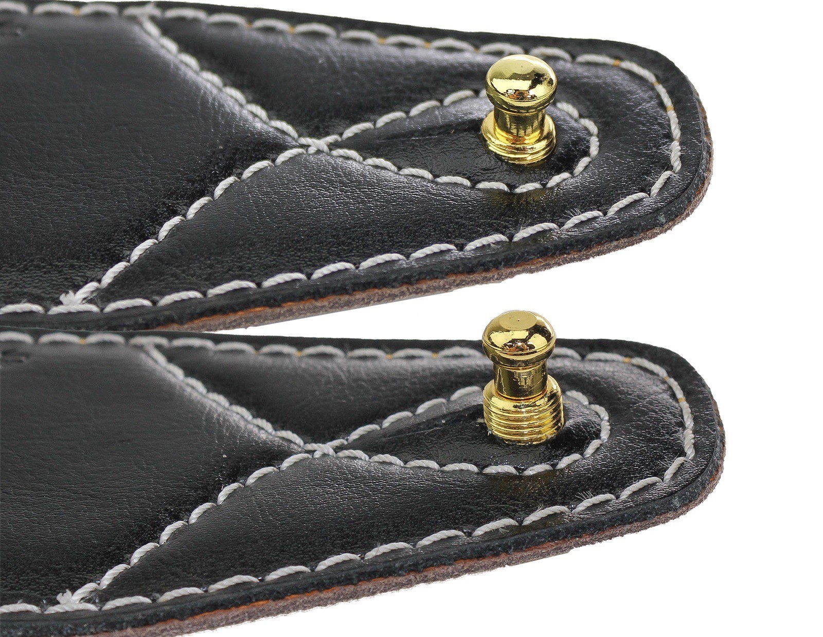 Walker & Williams XSL-2 Extra Long Deep Barrel Gold Strap Locks For Thick Straps