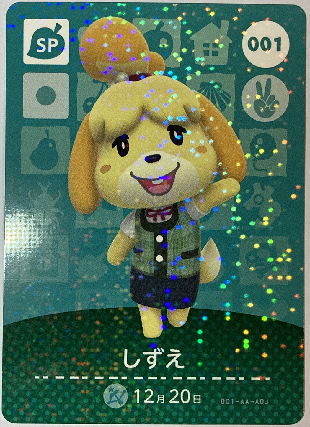 Amiibo Cards 001 Isabelle Shizue Animal Crossing Japanese Doubutsunomori