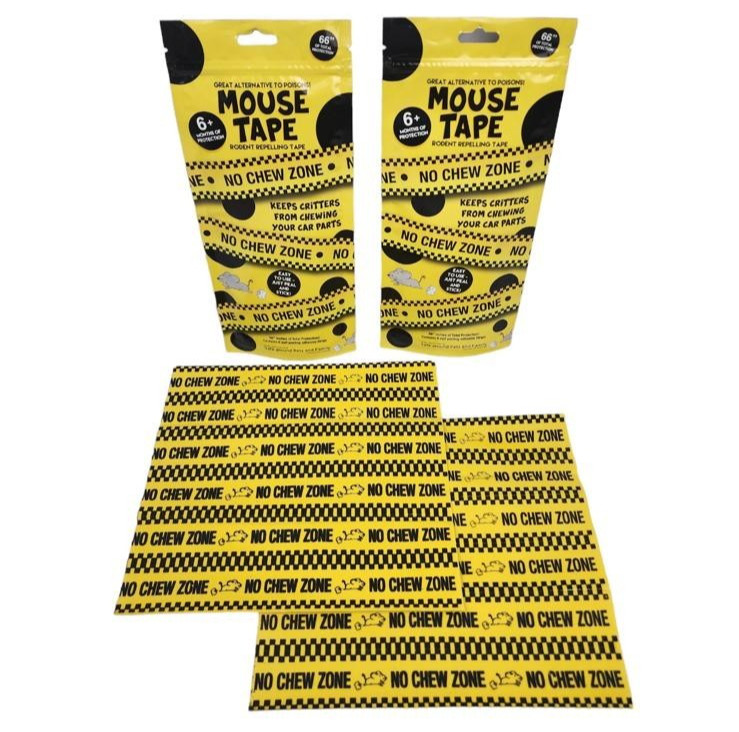 (2-Pack) Mouse Tape Rodent Repellant Adhesive Strips for Car Wires RV & Farm