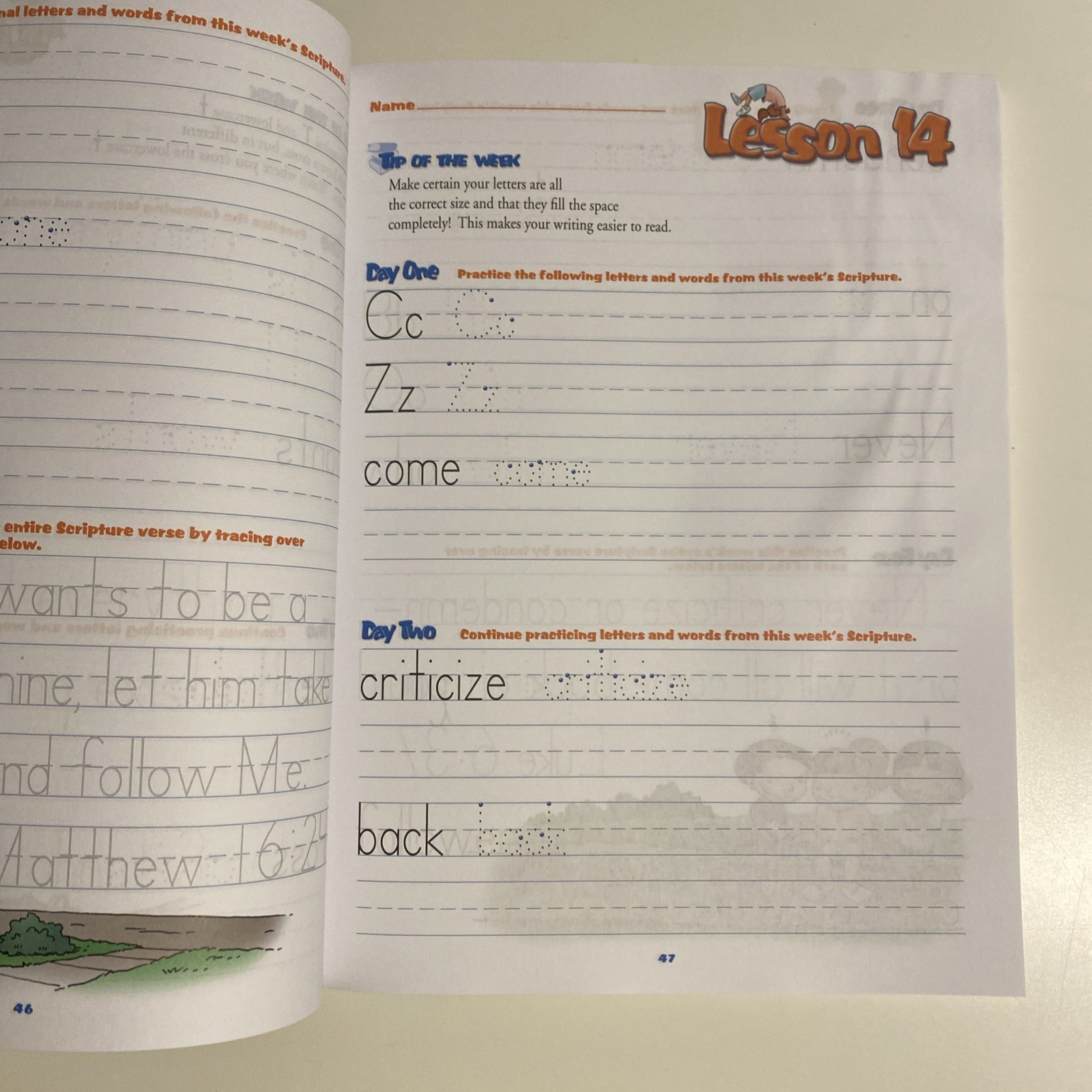Water Damaged Handwriting T Transition Student Worktext (Reason for Handwriting)