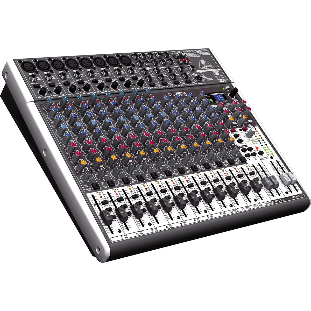 Behringer XENYX X2222USB Premium 22-Input 2/2-Bus Mixer with XENYX Mic Preamps a