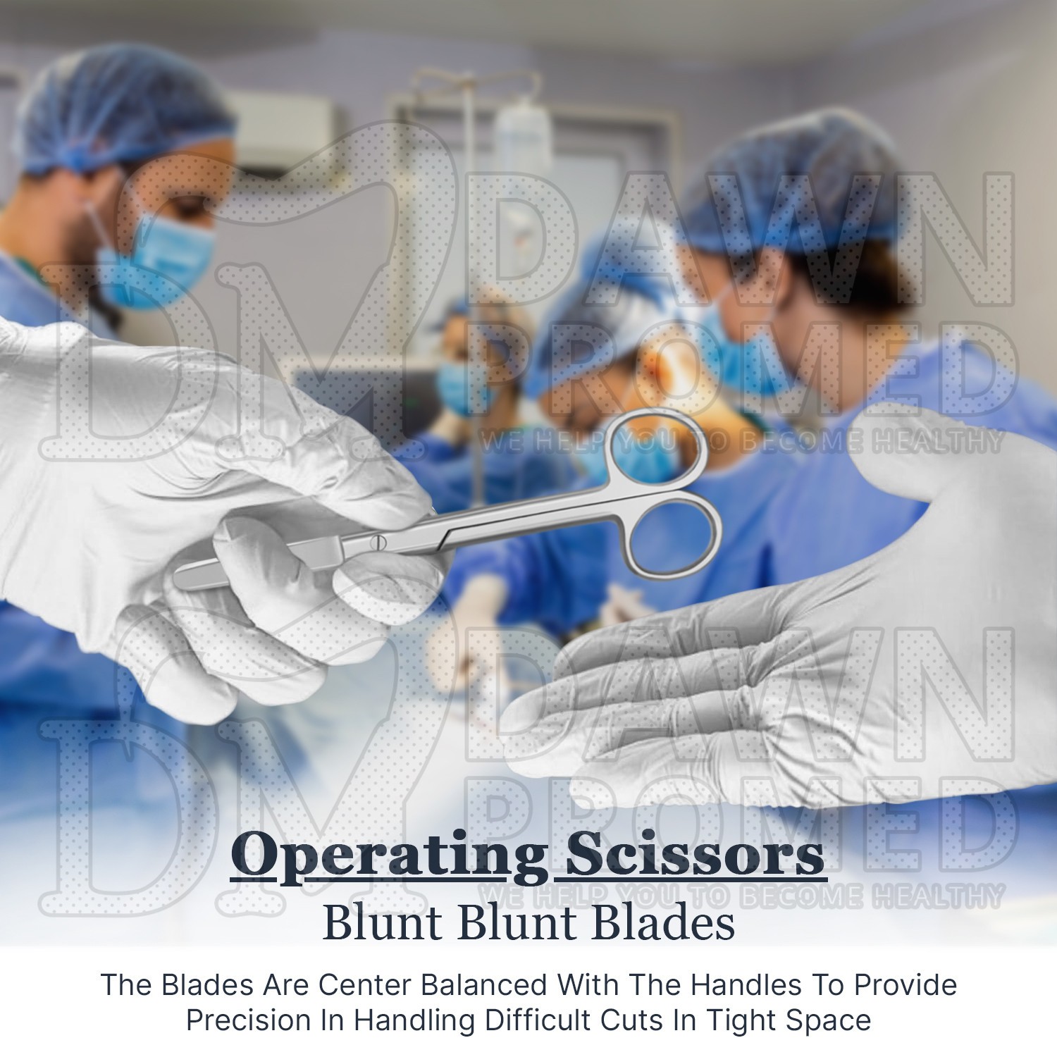 Operating Scissors 5.5" Straight Blunt Blunt Round Pattern Surgical Instruments