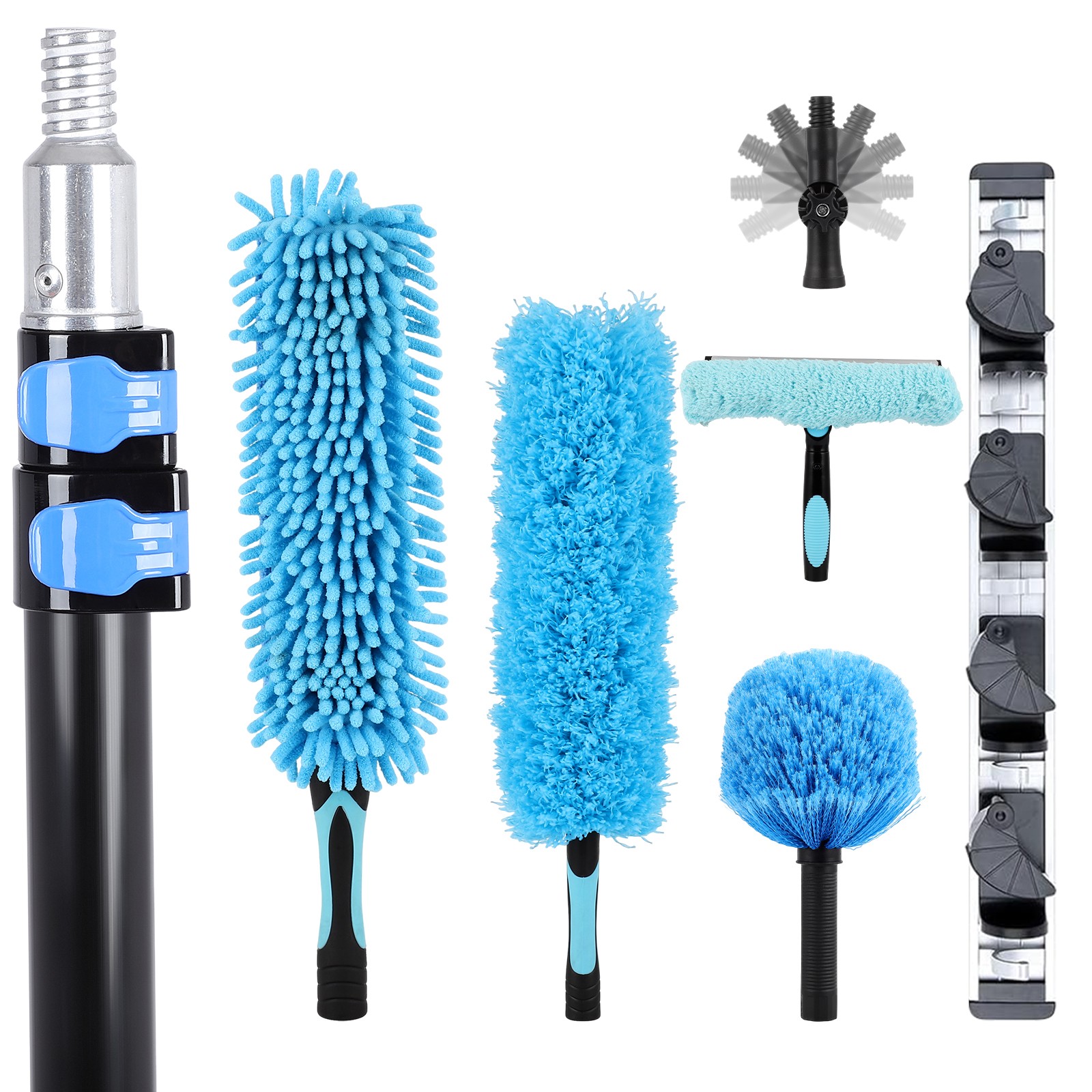 20 Foot High Ceiling Fan Duster, Heavy Duty High Reach Duster Kit for Cleaning