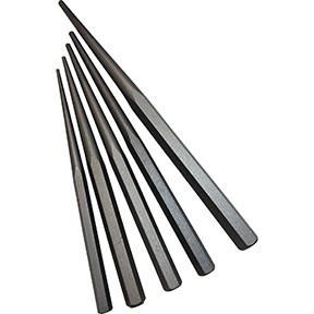 5 PC. Long Taper Punch Set 99800 PLATINUM TECH Steel Alloy Multicolor Punch &