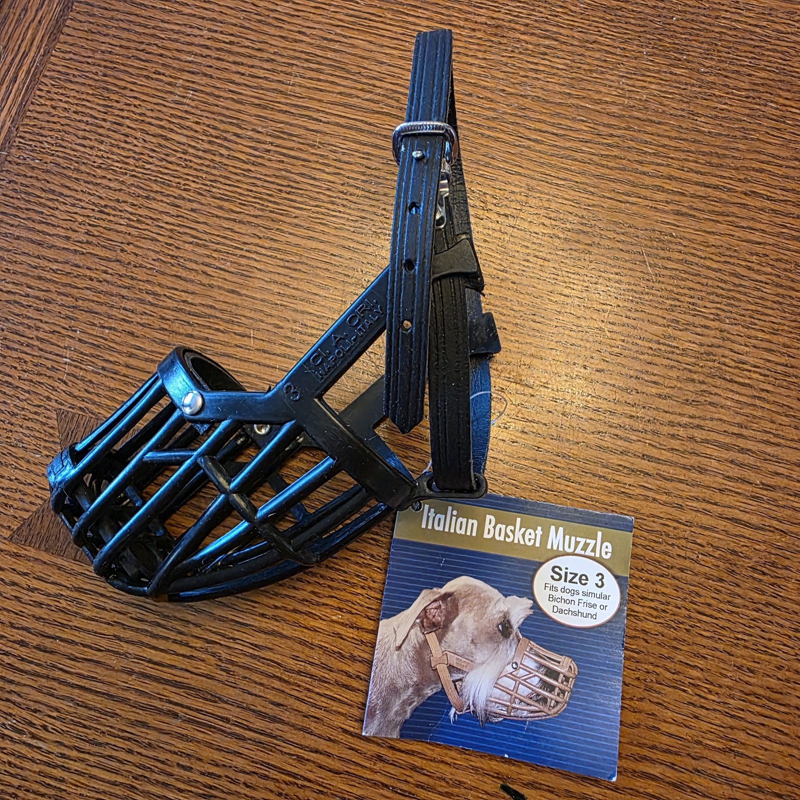 OmniPet- Blk Italian Basket Muzzle Sz 3 Dogs Simular to Bichon Frise or Dachshun