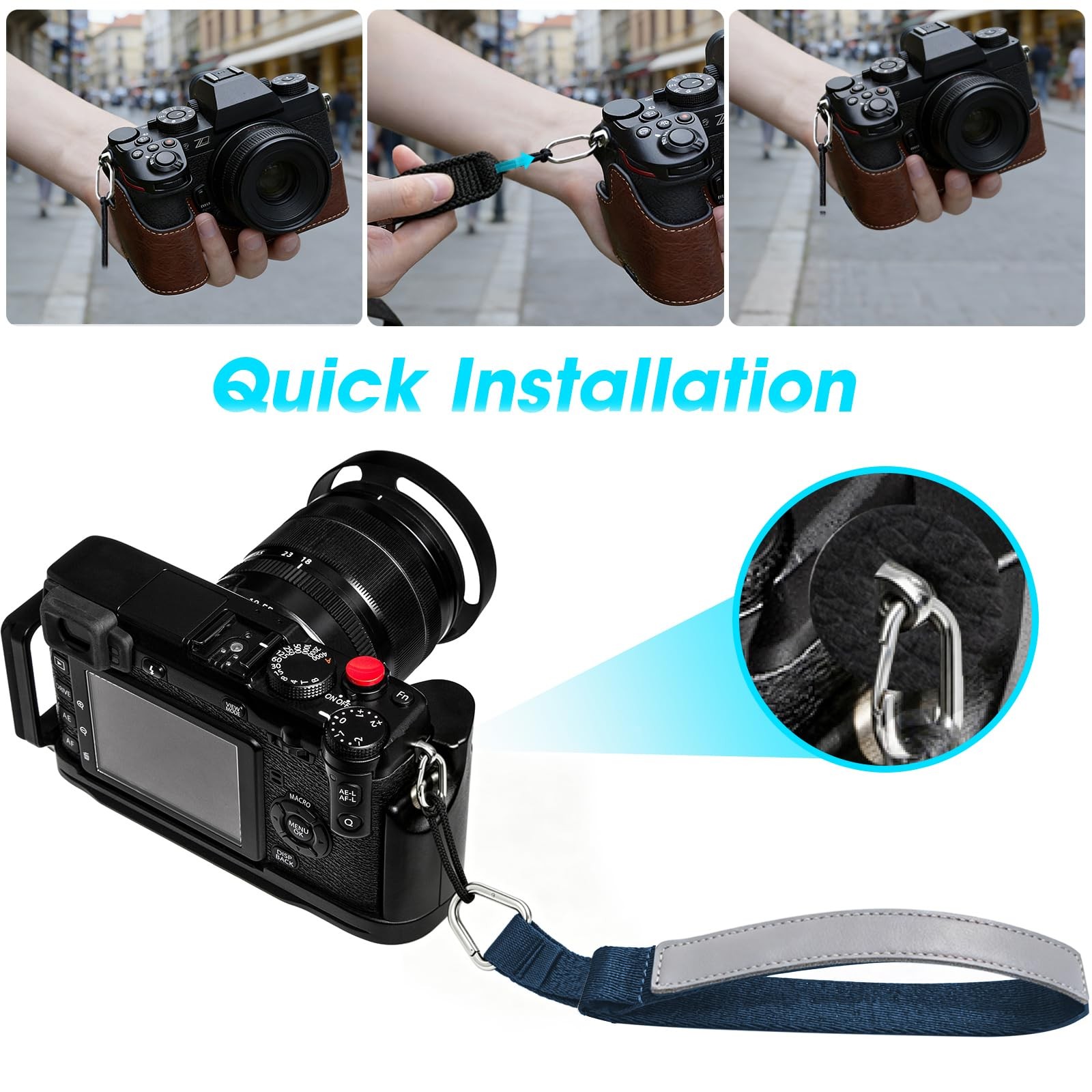 Universal Camera Wrist Strap Adjustable Camera Hand Strap for Photographer