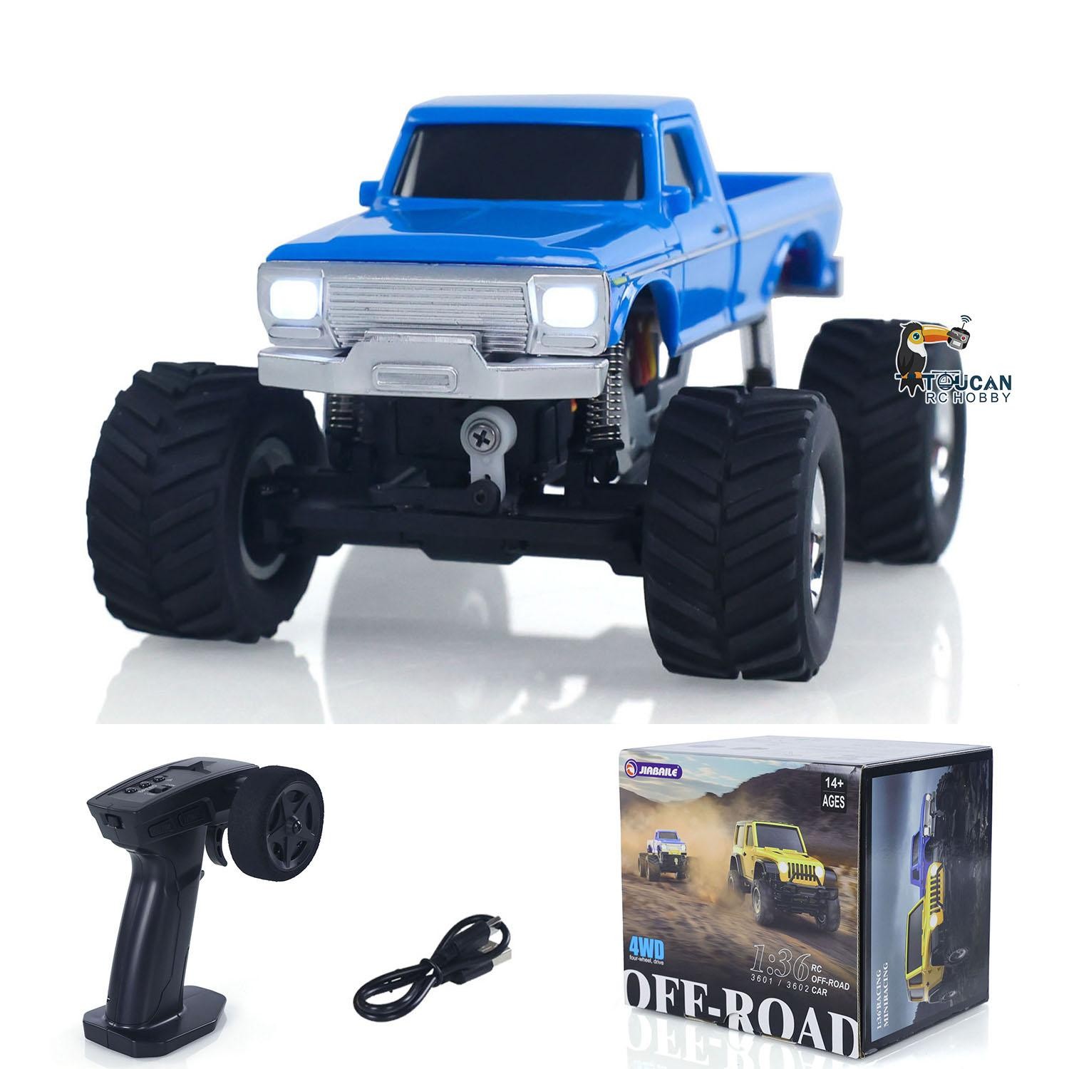 JABAILE RTR 3602 1/36 4WD 2.4G Crawler Radio Control Toy Off Road Vehicle Light