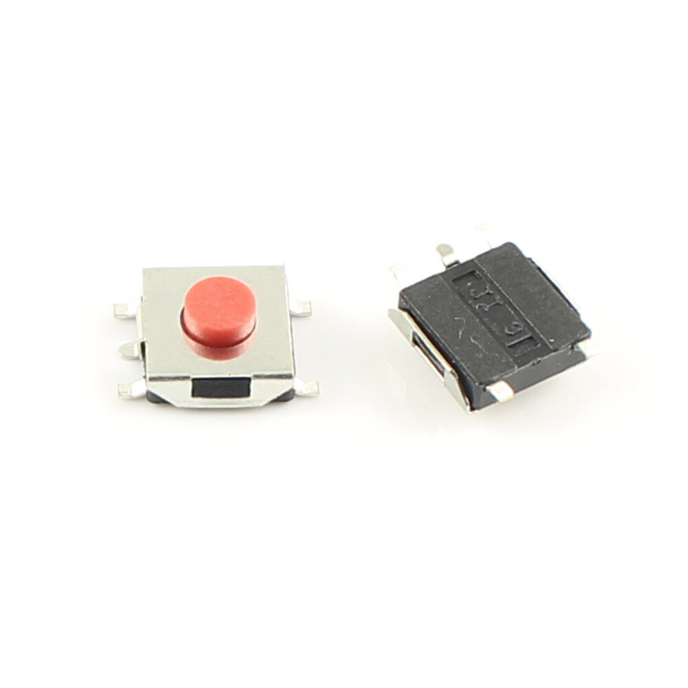 10Pcs Momentary Tactile Tact Red Push Button Switch 5 Pin SMD SMT 6x6x3.1mm