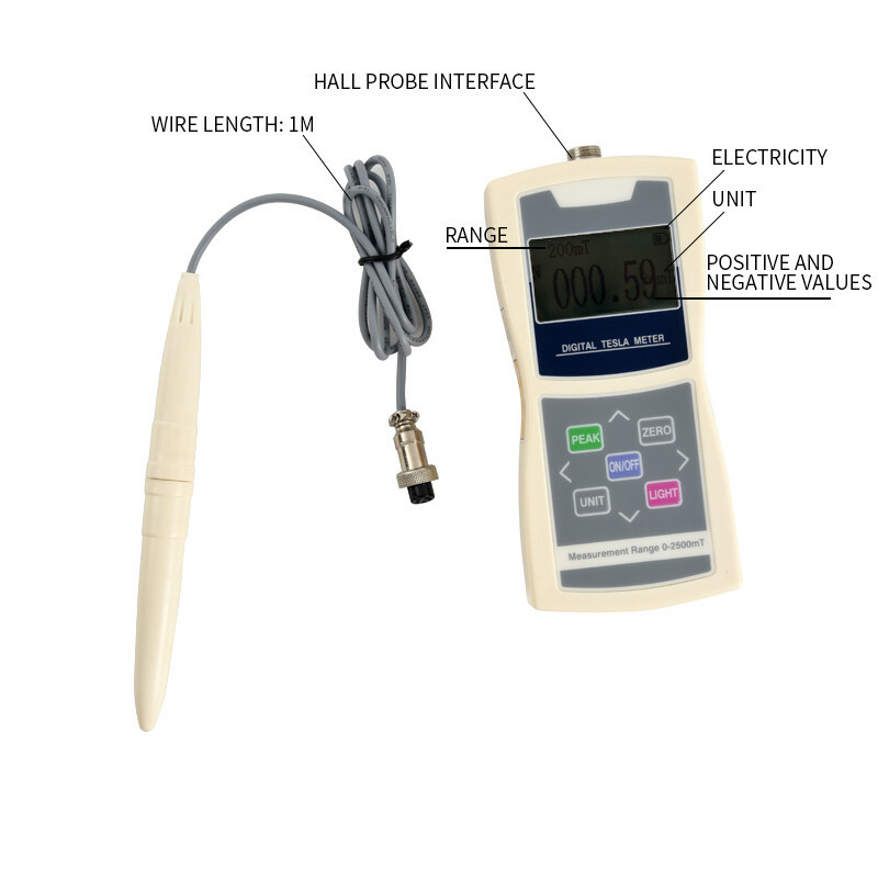 Digital Gaussmeter Tesla Meter Tester Gauss Meter with Max Retention Function