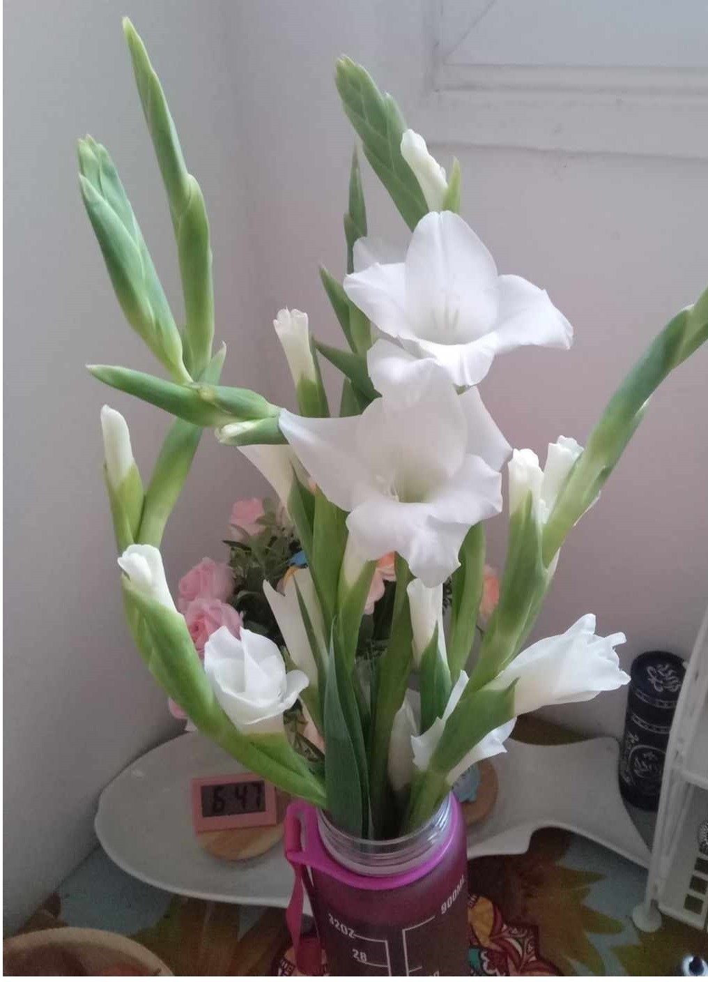 BOUQUET FLOWERS image virtual digital post card picture #E019T1A Elena S